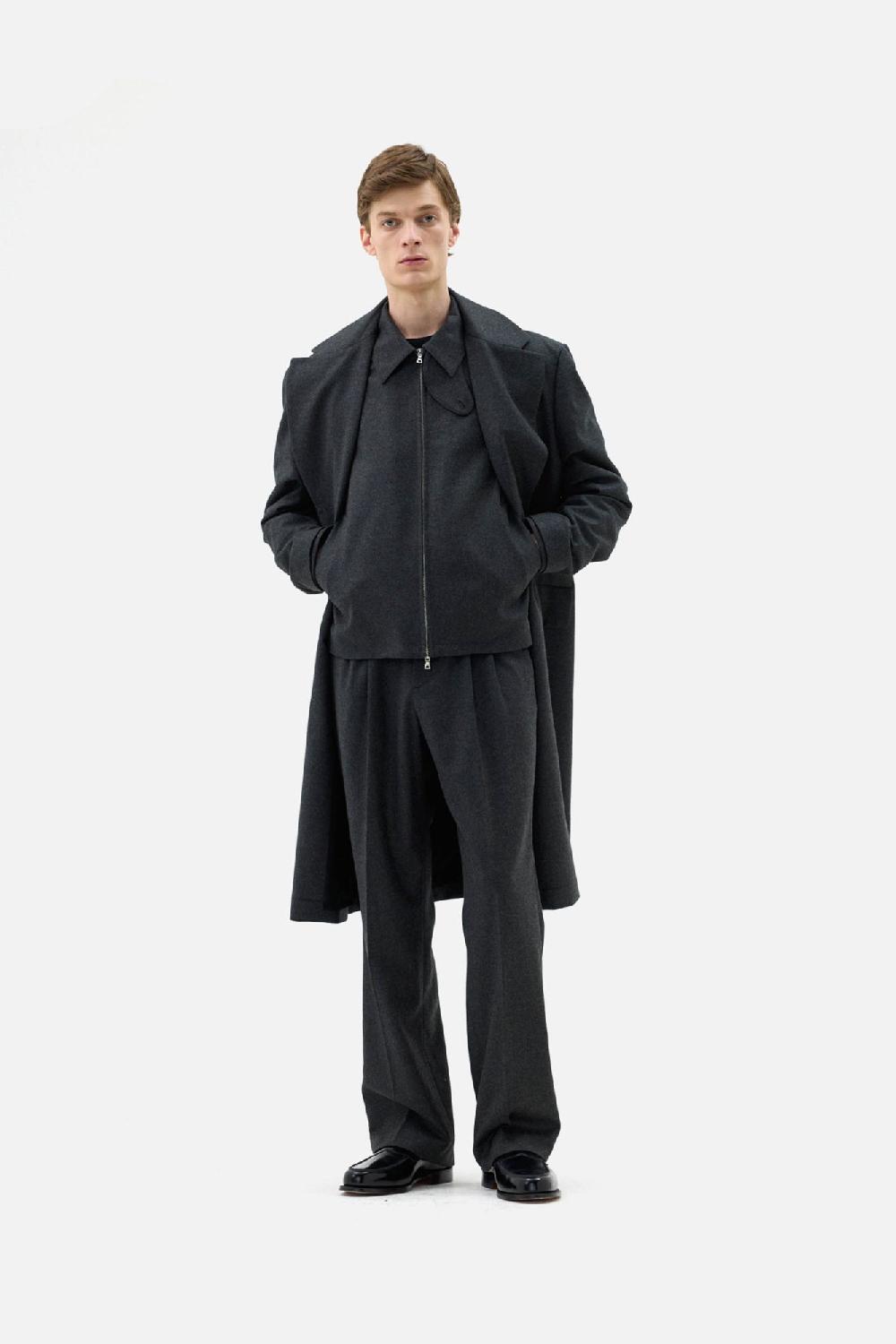 Clothsurgeon Wool & Cashmere Flannel Single Breasted Coat