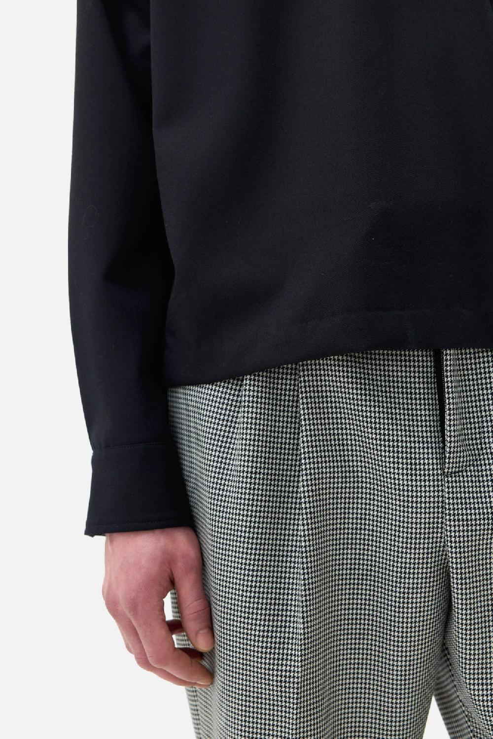 Clothsurgeon Wool Mini Houndstooth Double Pleated Trouser