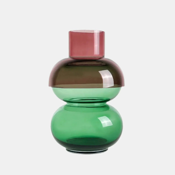 cloudnola Bubble Large Pink & Green – Green Glass Vase | Cloudnola
