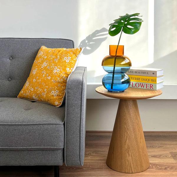 Cloudnola Bubble Large Yellow & Blue – Blue Glass Vase | Cloudnola