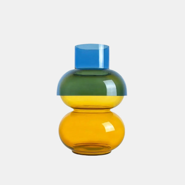 cloudnola Bubble Med Blue & Yellow – Bubble Vase | Cloudnola