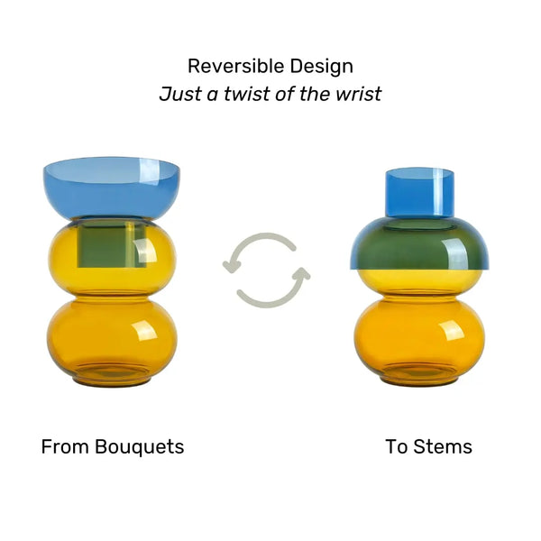 Cloudnola Bubble XL Blue & Yellow – Yellow Vase | Cloudnola