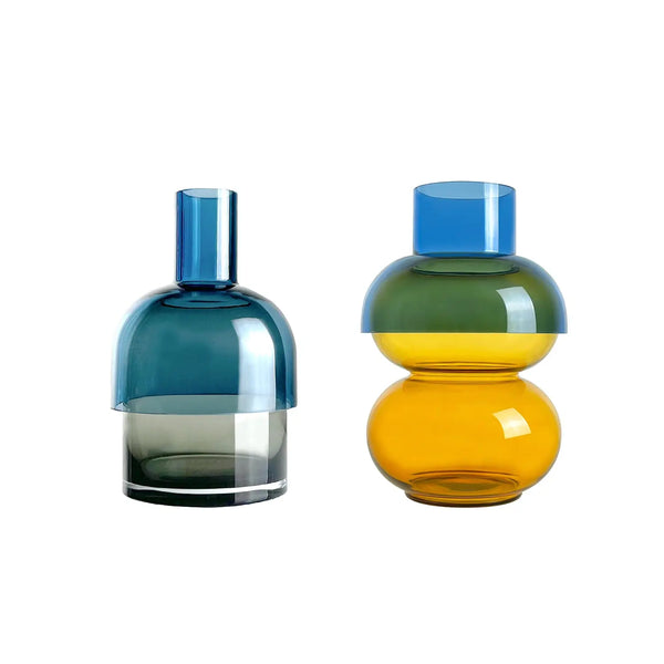 Cloudnola Fusion Blue Med Set – Glass Vase | Cloudnola