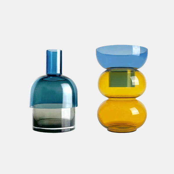 cloudnola Fusion Blue Med Set – Glass Vase | Cloudnola