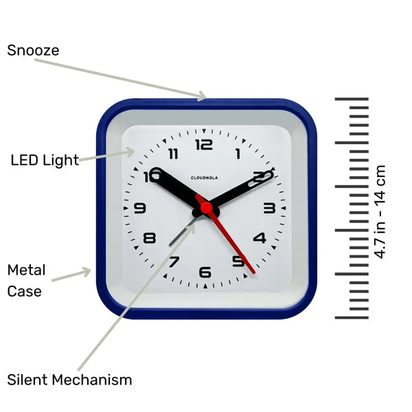 Cloudnola Railway Blue – Blue Alarm Clock | Cloudnola