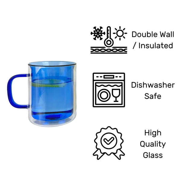 Cloudnola Cubo Double-Wall Cups – Large Set – Insulated Latte Glasses | Cloudnola