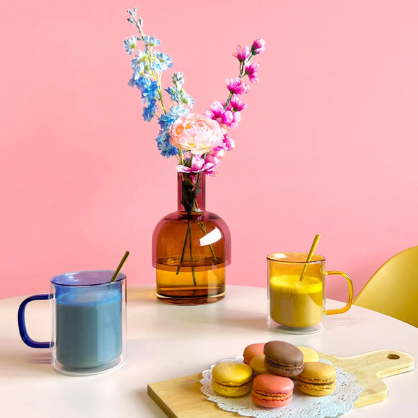 Cloudnola Cubo Double-Wall Cups – Large Set – Insulated Latte Glasses | Cloudnola