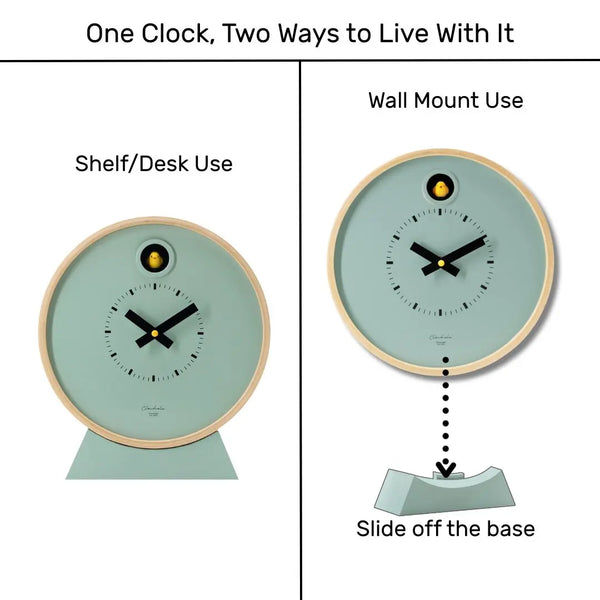 Cloudnola Cuckoo Clock Dot – Sage Green With Stand | Cloudnola