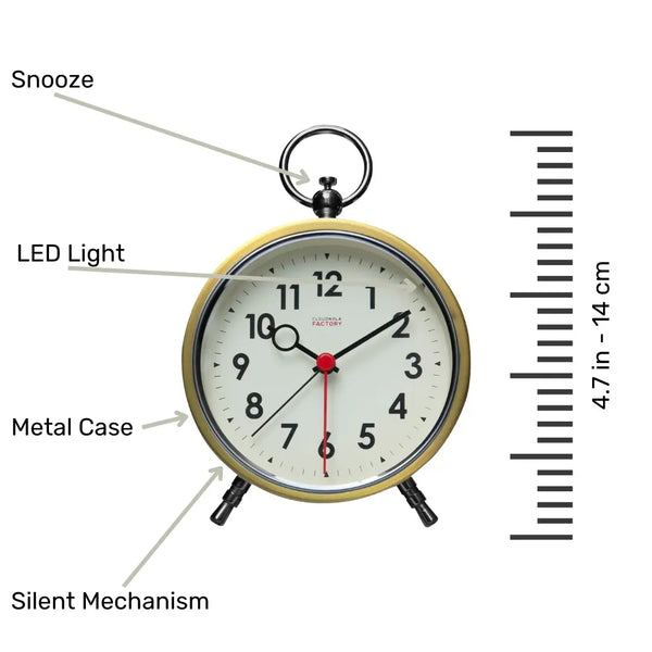 Cloudnola Factory Gold Alarm Clock – Gold Alarm Clock | Cloudnola