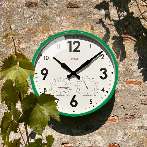Cloudnola Factory Outdoor Green – Outdoor Clock | Cloudnola