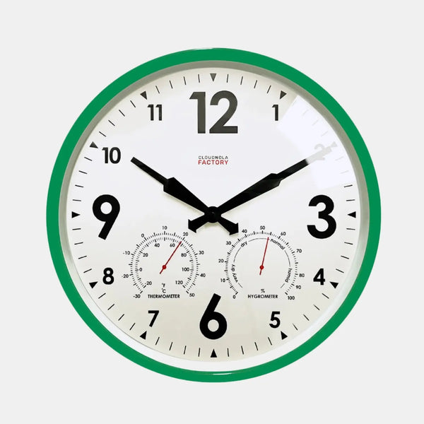 Cloudnola Factory Outdoor Green – Outdoor Clock | Cloudnola