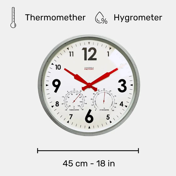 Cloudnola Factory Outdoor XL Zinc – Large Outdoor Clock | Cloudnola