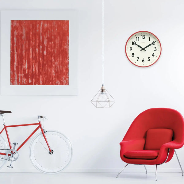 Cloudnola Factory Red Wall Clock – Red Clock | Cloudnola