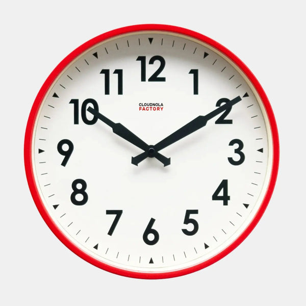 cloudnola Factory Red Wall Clock – Red Clock | Cloudnola