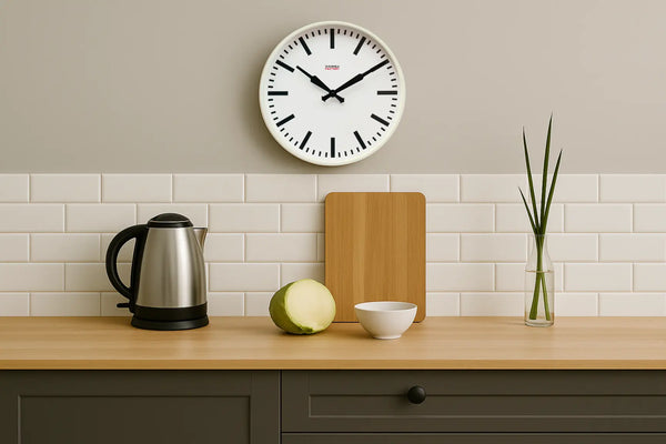 Cloudnola Factory White XL – White Wall Clock | Cloudnola