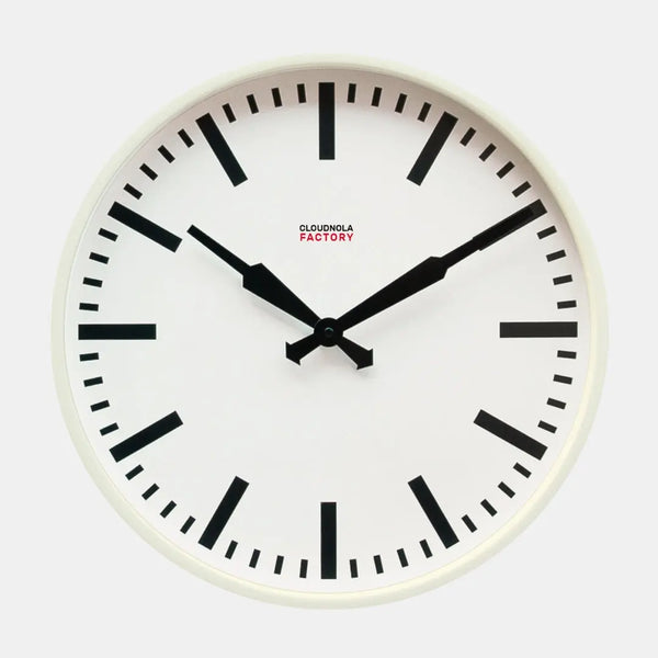 cloudnola Factory White XL – White Wall Clock | Cloudnola