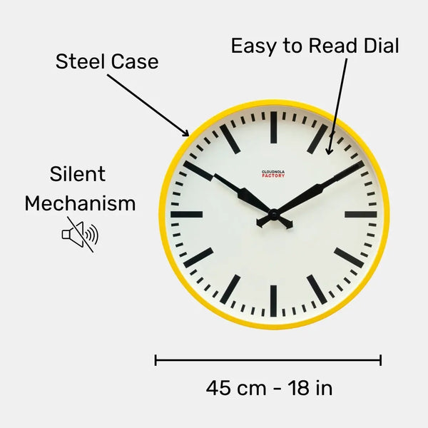 Cloudnola Factory Yellow Station XL – Yellow Clock | Cloudnola