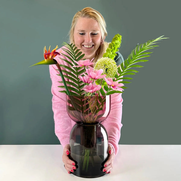 Cloudnola Flip Large Gray & Pink – Large Pink Vase | Cloudnola