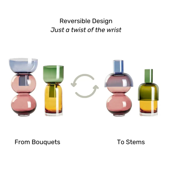 Cloudnola Fusion Cherry Small Set – Small Glass Vases | Cloudnola