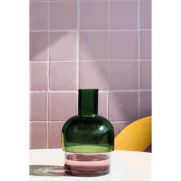 Cloudnola Pink And Green Vase – Reversible Glass Design | Cloudnola