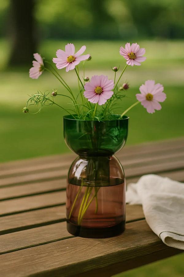 Cloudnola Pink And Green Vase – Reversible Glass Design | Cloudnola