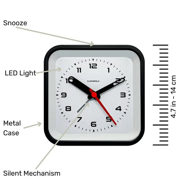 Cloudnola Railway Black – Black Alarm Clock | Cloudnola