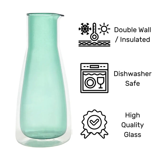 Cloudnola Rocks Carafe Green – Coffee Carafe (1000ml) – Double-Wall | Cloudnola