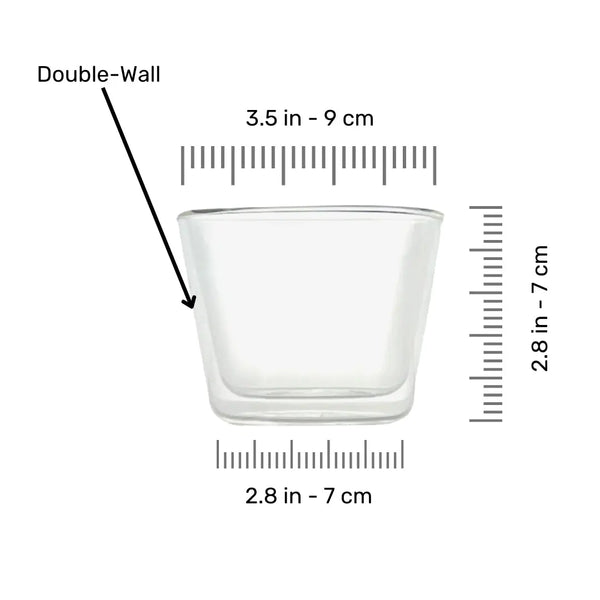 Cloudnola Rocks Double-Wall Glasses – Clear Set (280ml) – Double Wall Glass | Cloudnola