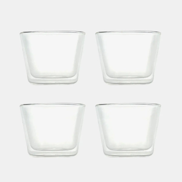 cloudnola Rocks Double-Wall Glasses – Clear Set (280ml) – Double Wall Glass | Cloudnola