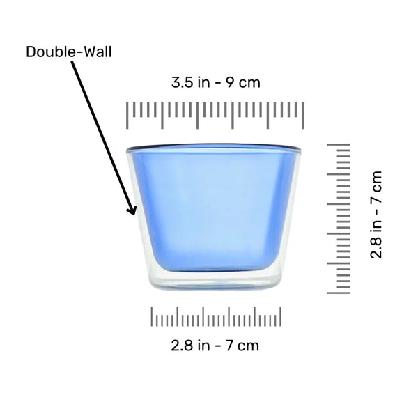 Cloudnola Rocks Double-Wall Glasses – Color Set (280ml) – Double Glass Cups | Cloudnola