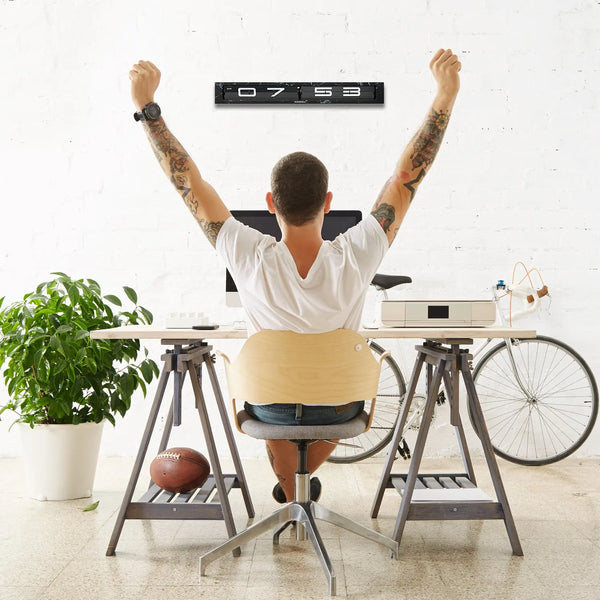Cloudnola Timeline Marble AM/PM Edition – Flip Time Clock | Cloudnola