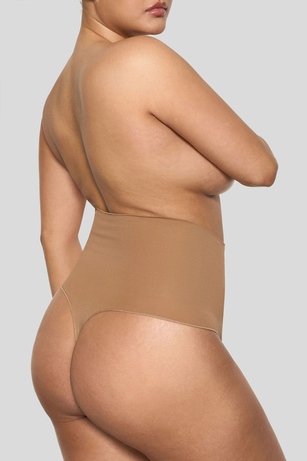 Club L BOOMBA Caramel Short-Waisted Thong Shapewear