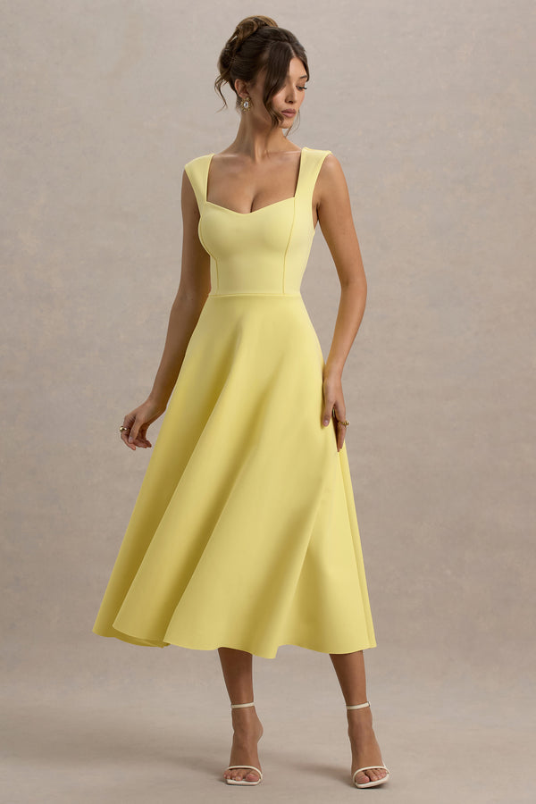 Club L Andromeda Lemon Sweetheart Midi Dress