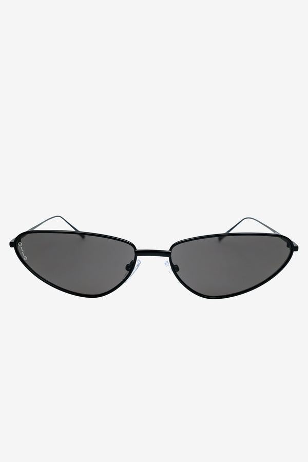 Club L Aster Otra Black Metal Cat Eye Sunglasses