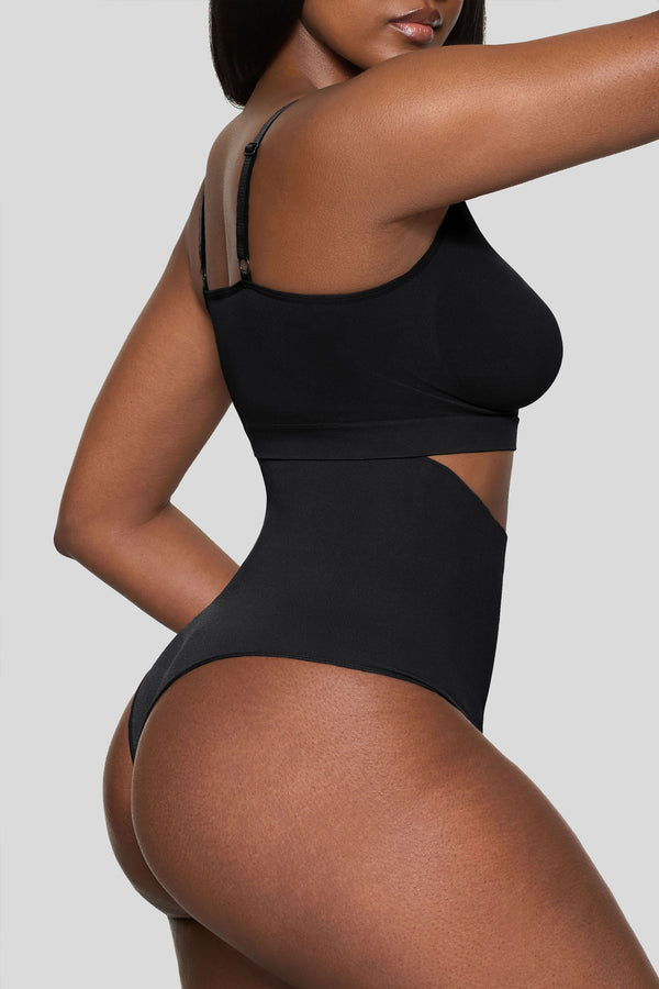 Club L BOOMBA Black Short-Waisted Thong Shapewear