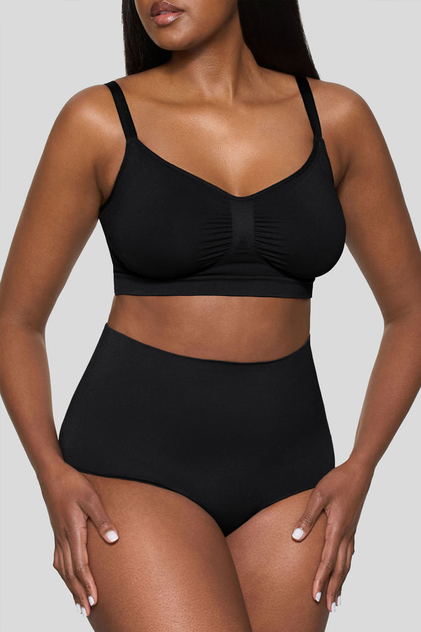club l BOOMBA Black Short-Waisted Thong Shapewear