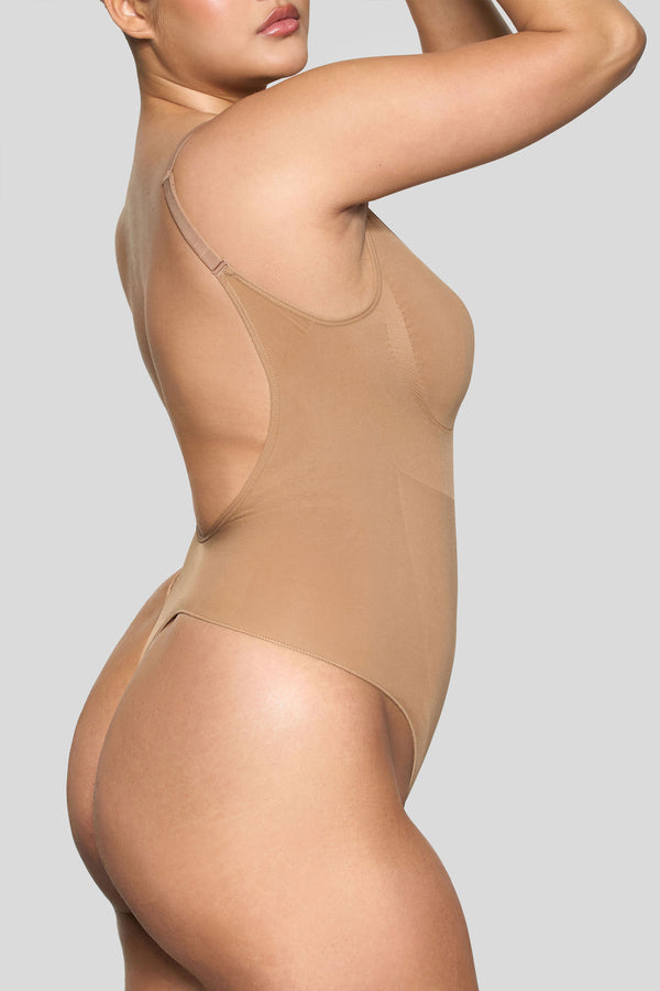 Club L BOOMBA Caramel Bodysuit Thong Shapewear