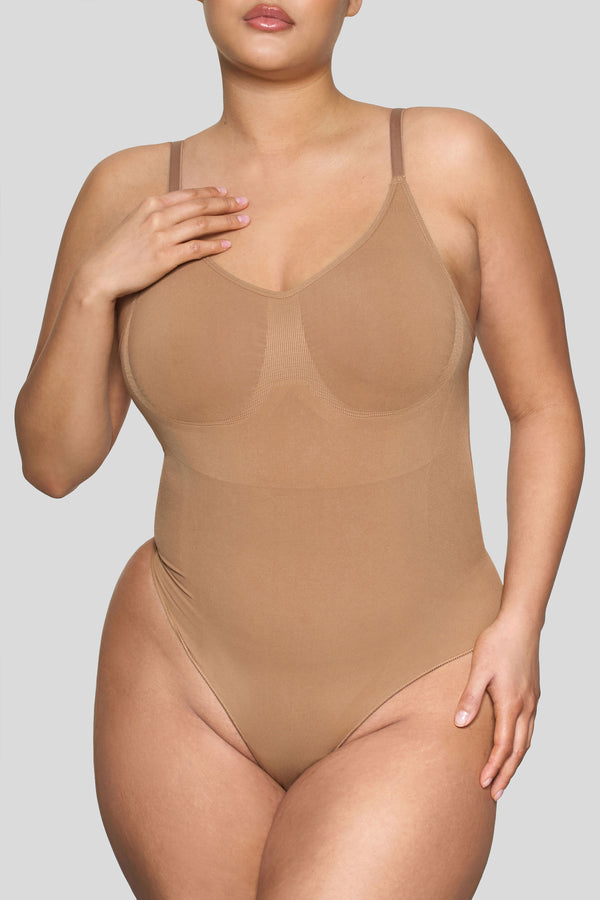 club l BOOMBA Caramel Bodysuit Thong Shapewear