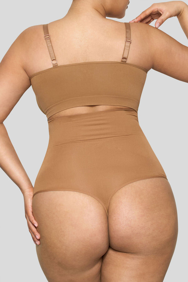 Club L BOOMBA Caramel High-Waisted Thong Shapewear