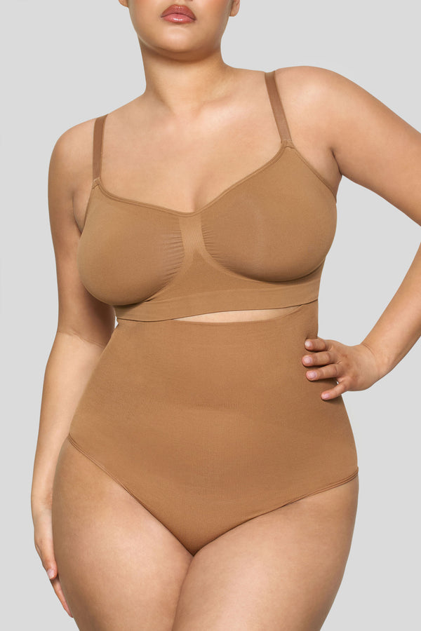 club l BOOMBA Caramel High-Waisted Thong Shapewear