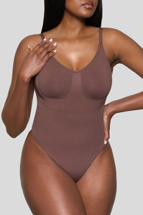 club l BOOMBA Cocoa Bodysuit Thong Shapewear