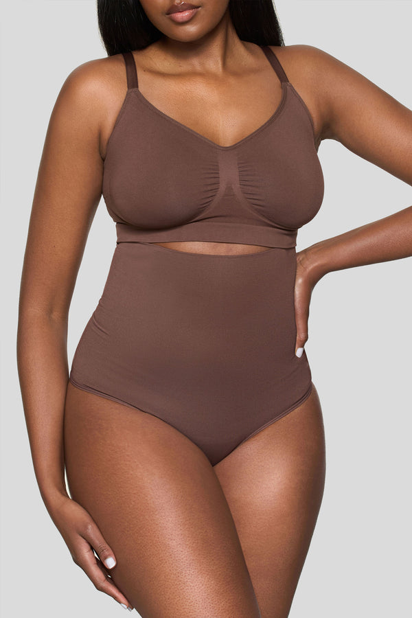 club l BOOMBA Cocoa High-Waisted Thong Shapewear