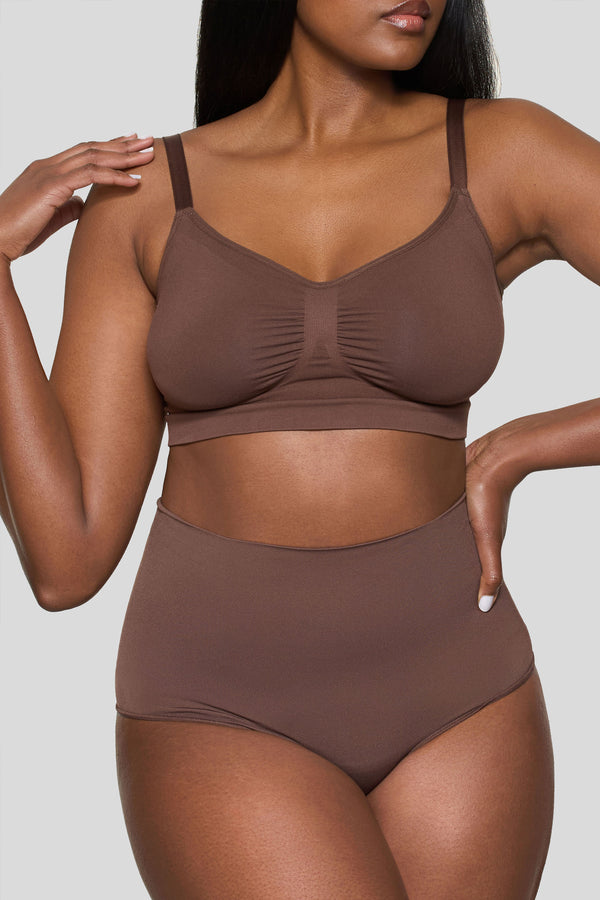 Club L BOOMBA Cocoa Short-Waisted Thong Shapewear