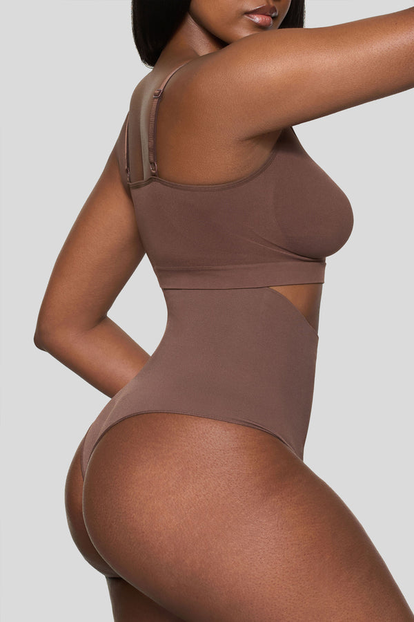 Club L BOOMBA Cocoa Short-Waisted Thong Shapewear