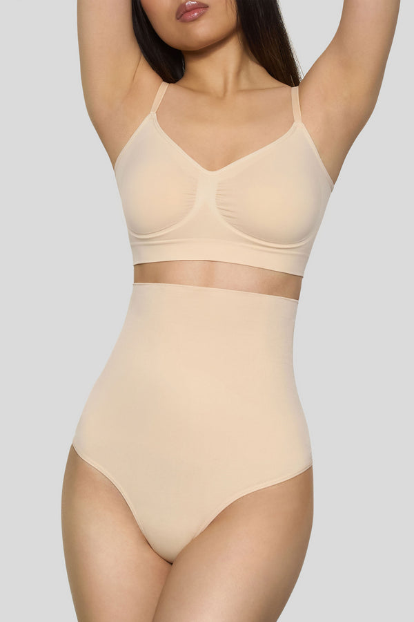 Club L BOOMBA Sand High-Waisted Thong Shapewear