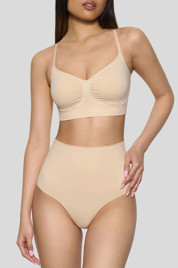 Club L BOOMBA Sand Short-Waisted Thong Shapewear