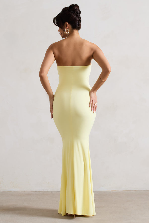 Club L Ceremony Lemon Bandeau Maxi Dress