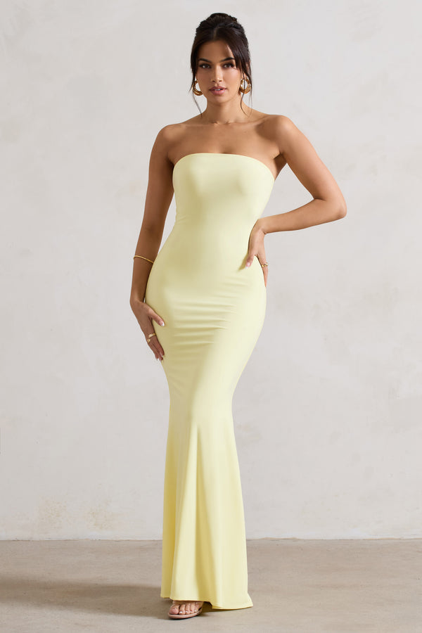 club l Ceremony Lemon Bandeau Maxi Dress