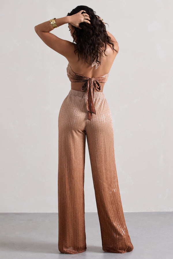Club L Connection Gold Metallic Ombre Trousers