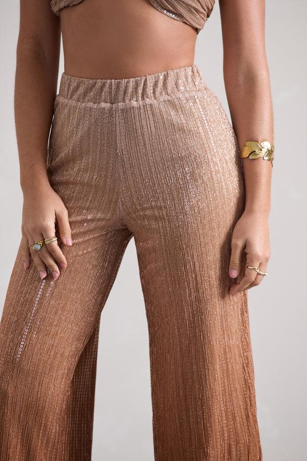 Club L Connection Gold Metallic Ombre Trousers